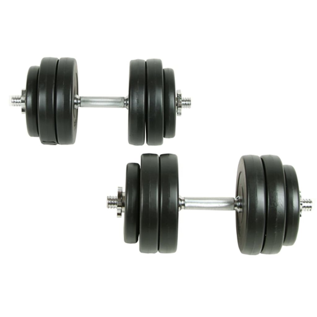 vidaXL 18 Piece Dumbbell Set 66.1 lb-0