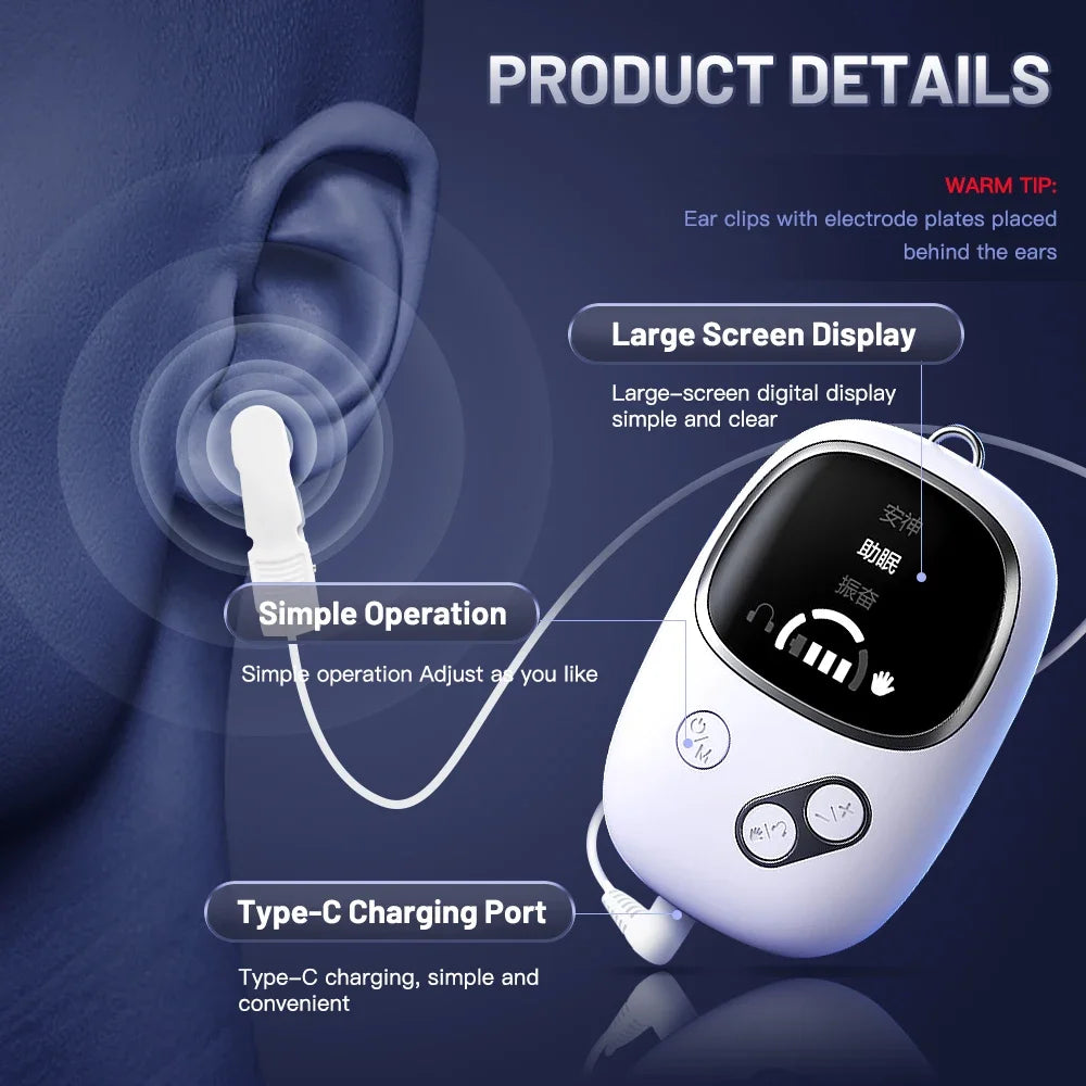 Handheld Sleep Aid Device Relieve Insomnia Instrument Help Sleep Anxiety CES Therapy Relaxatio Pressure Relief Sleep Device