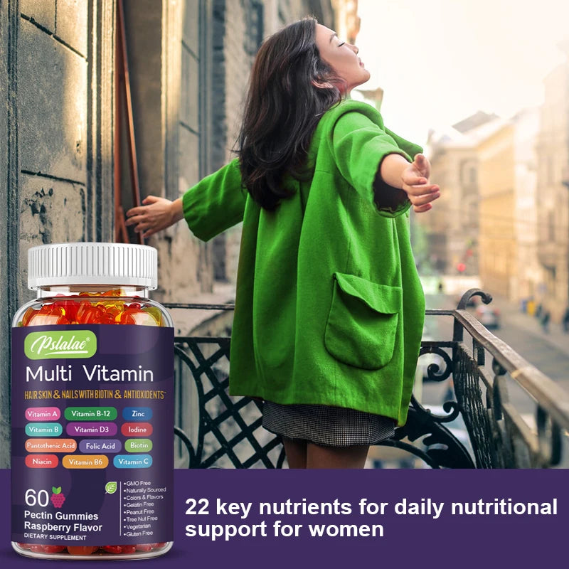 Multivitamin Gummies - with Vitamins and Minerals - Enhances Energy Levels, Immune Support, Antioxidant