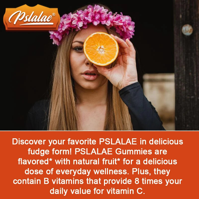 Vitamin C 1000 Mg Gummies - Multivitamin with Electrolytes, Immune Support for Skin - Non-GMO - 60 Orange Flavored Gummies