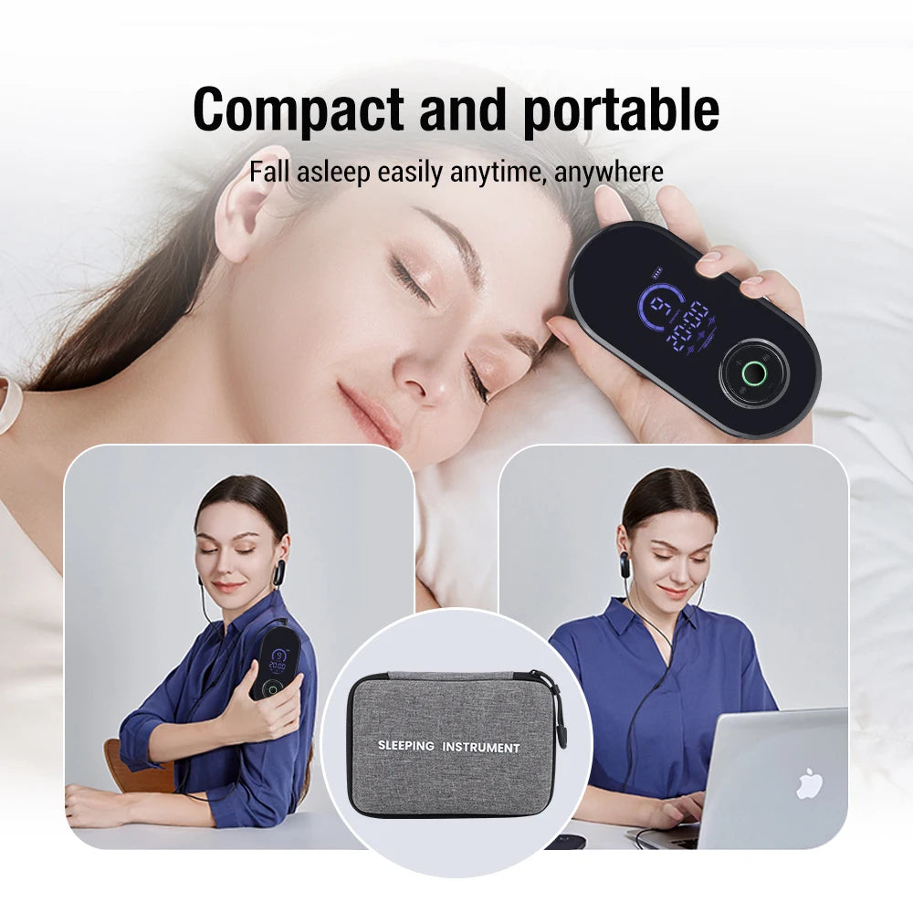 CES Therapy Sleep Aid Device Relieve Insomnia Fast Sleep Reduce Anxiety Cranial Electrotherapy Stimulation Improve Sleeping Aids